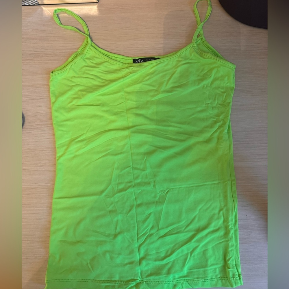 ZARA neon green tank top